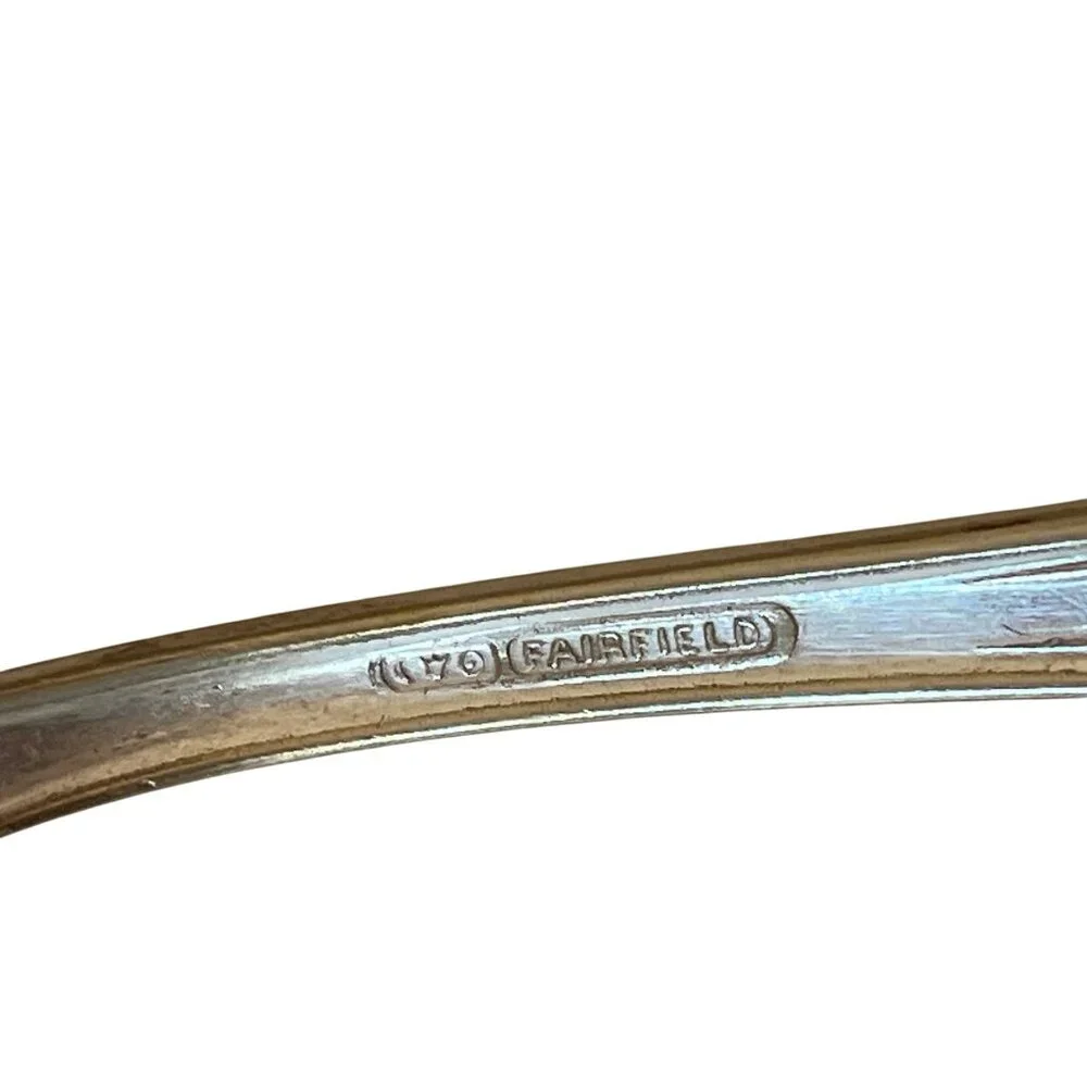Vintage Fairfield Silverplate Teaspoon Floral Handle Design 6 Inches Long B149
